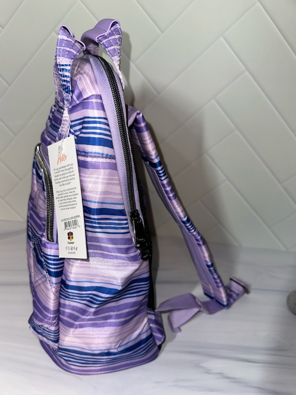 Lug Hovercar Backpack in Love Waves Purple - NEW - Picture 3 of 12